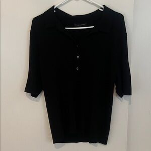 Banana Republic Classic Black Button-Up Top